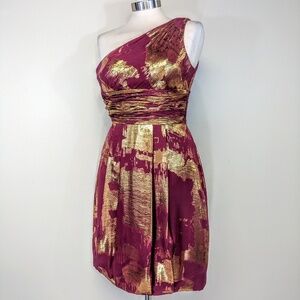 $395 Aiden Mattox Metallic Party Dress